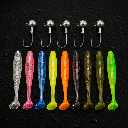 Jig Head Soft Bait Set 15PC